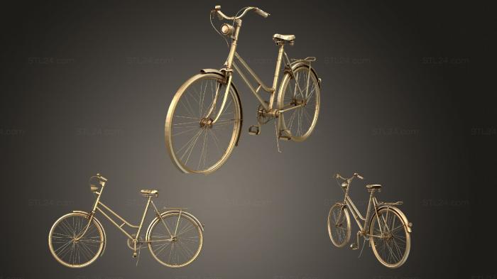 Автомобили и транспорт (Велосипед классический, CARS_3246) 3D модель для ЧПУ станка